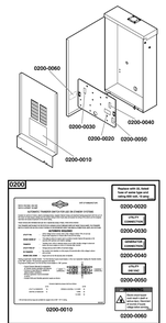Decals Group - Ats Warning Diagram and Parts List for 01918-00  Briggs and Stratton Generator